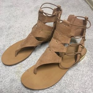 Tan sandals (WORN ONCE) size 8